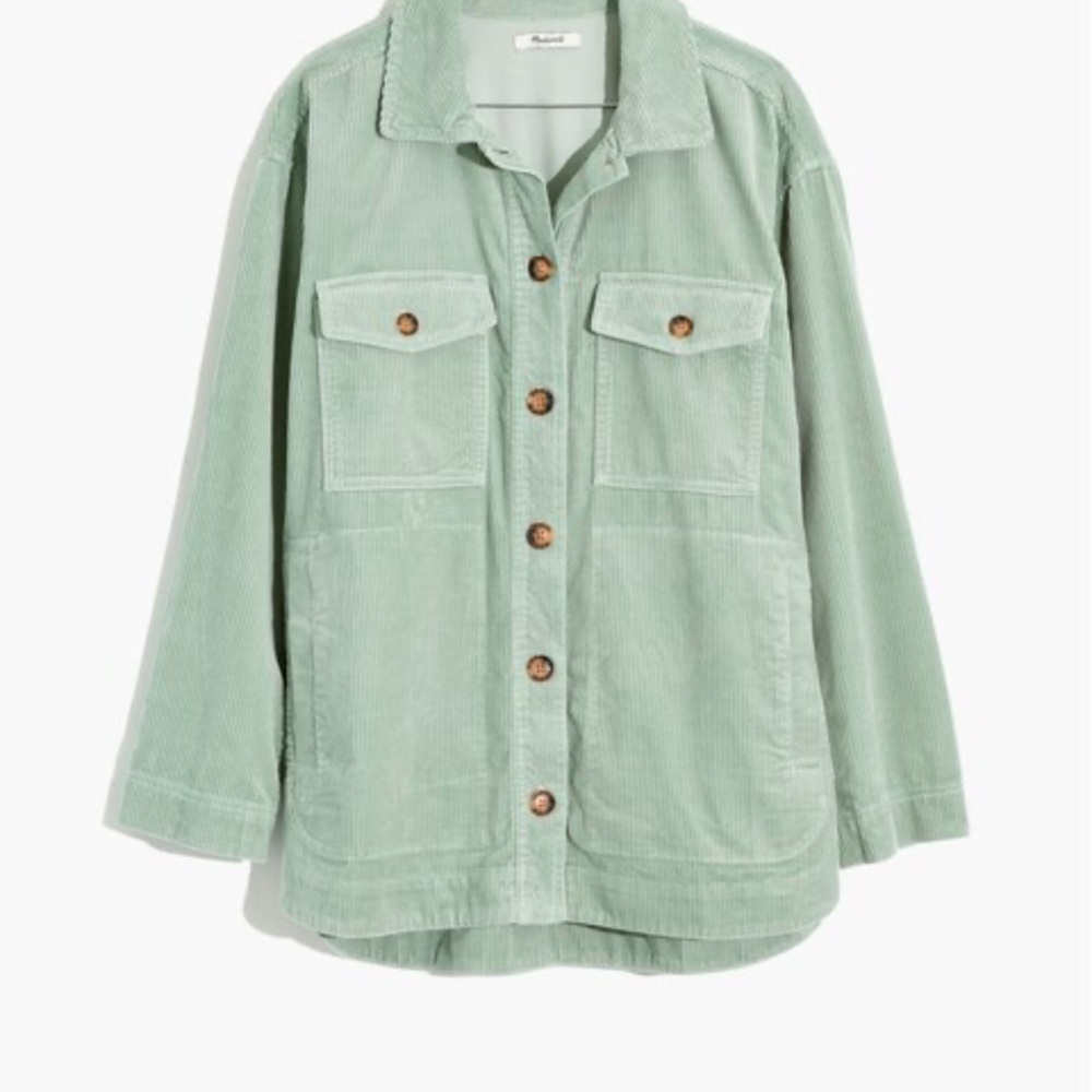 Madewell Corduroy Yorkway Shirt-Jacket, Small, Sage